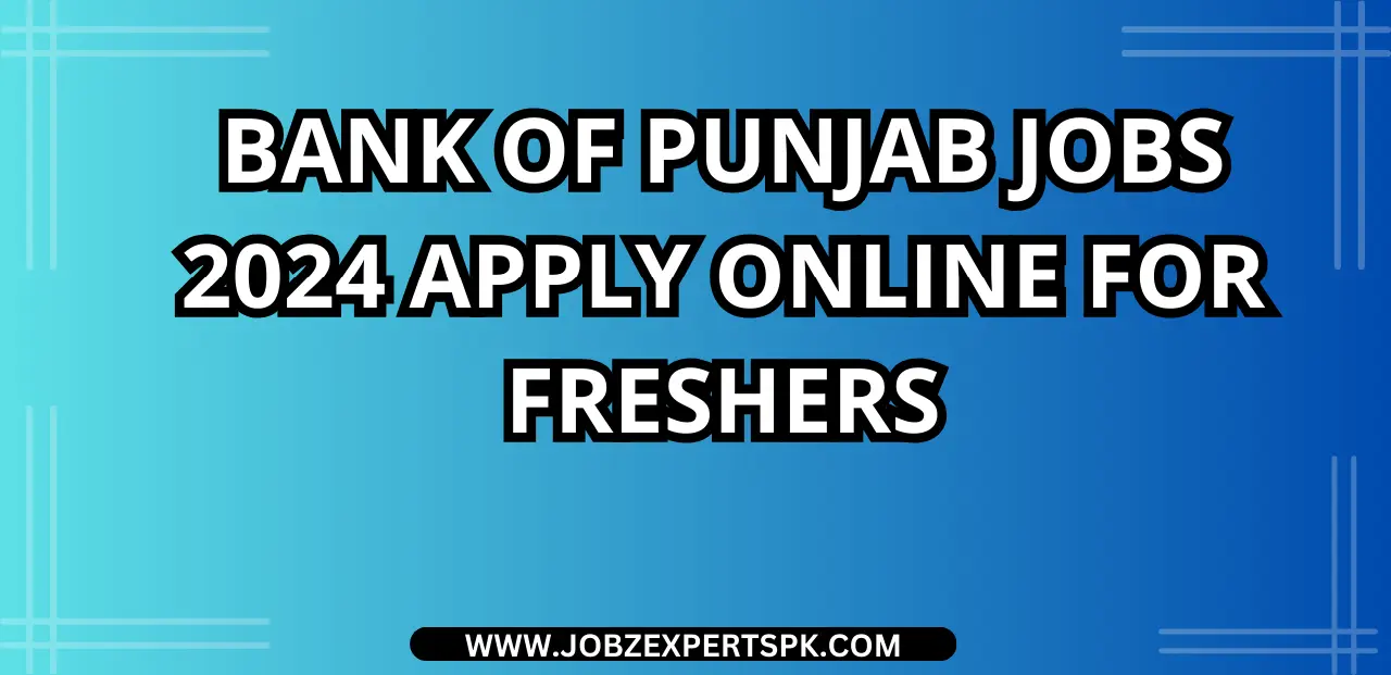 Bank of Punjab Jobs 2024 Apply Online For Freshers