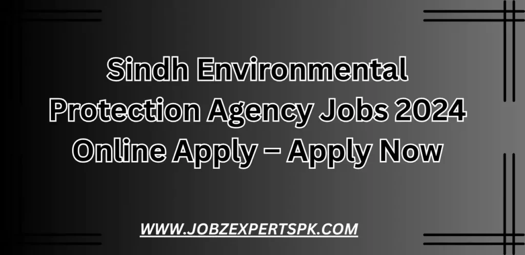 Sindh Environmental Protection Agency Jobs 2024 Online Apply – Apply Now